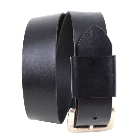 SADDLE BLACK GENUINE LEATHER 1.5"Wd DRESS CASUAL WOMEN'S BELT Sz M (T3 - Picture 1 of 14